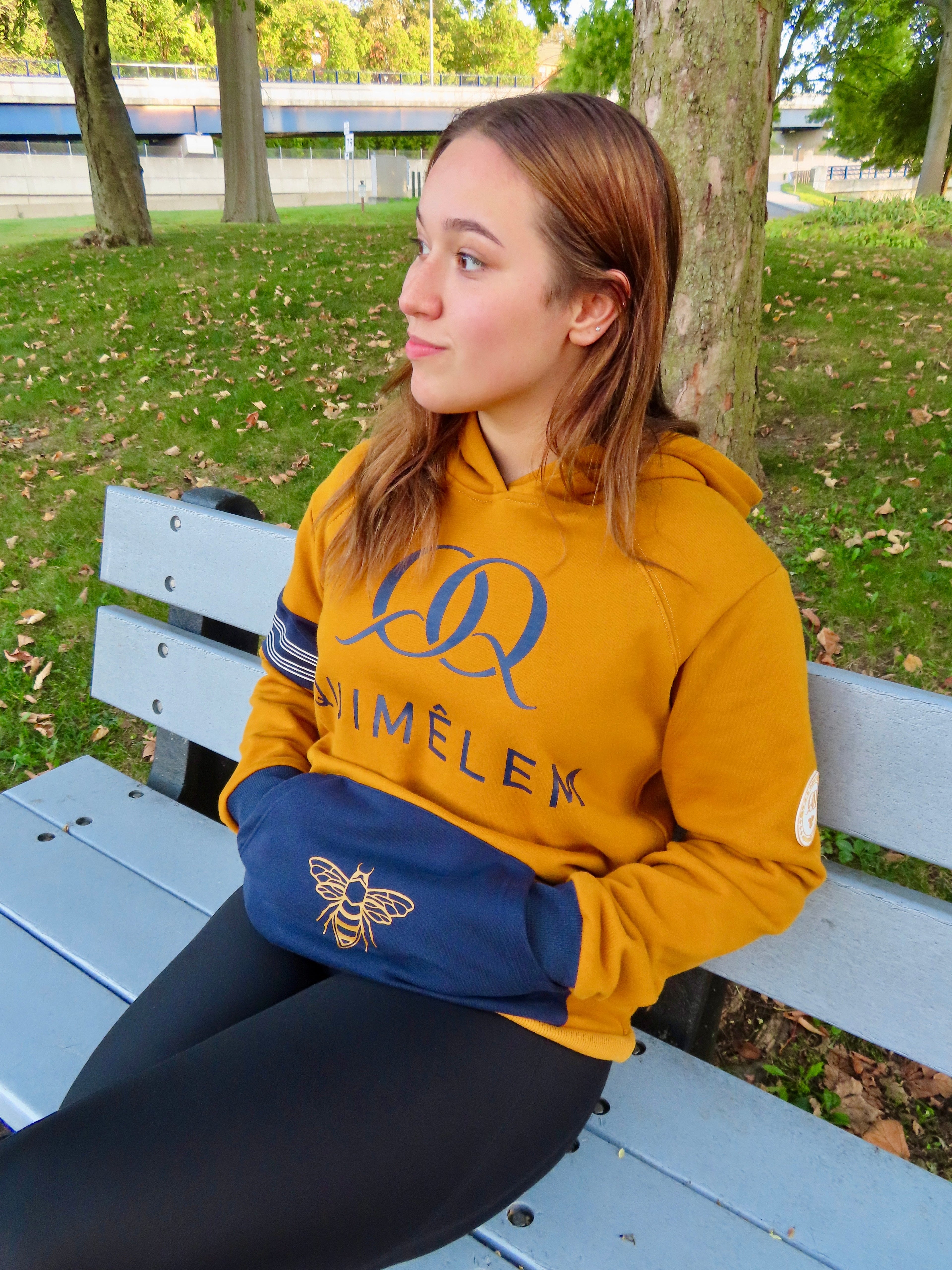 Women's Chest Logo Raglan Hooded Sweatshirt