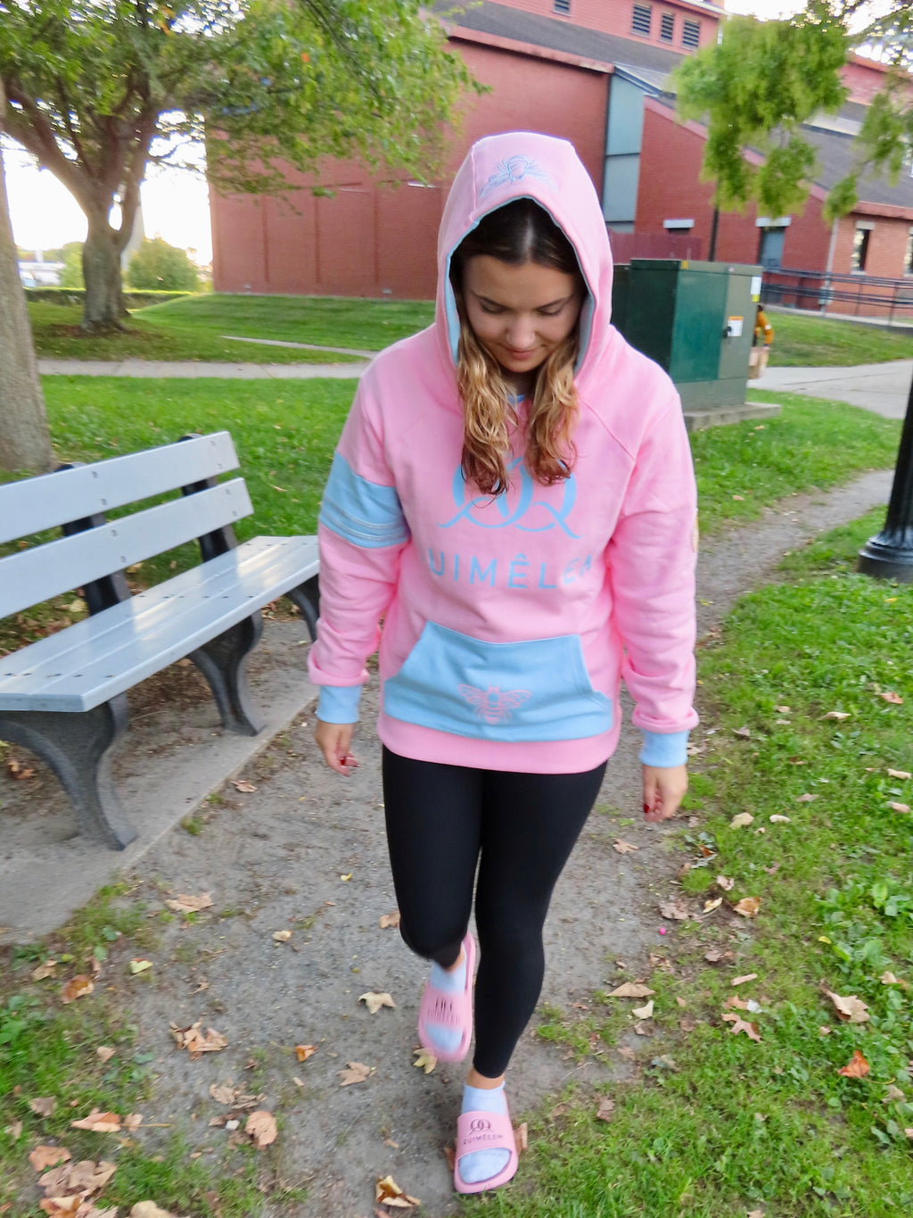 Women's Chest Logo Print Hooded Sweatshirt