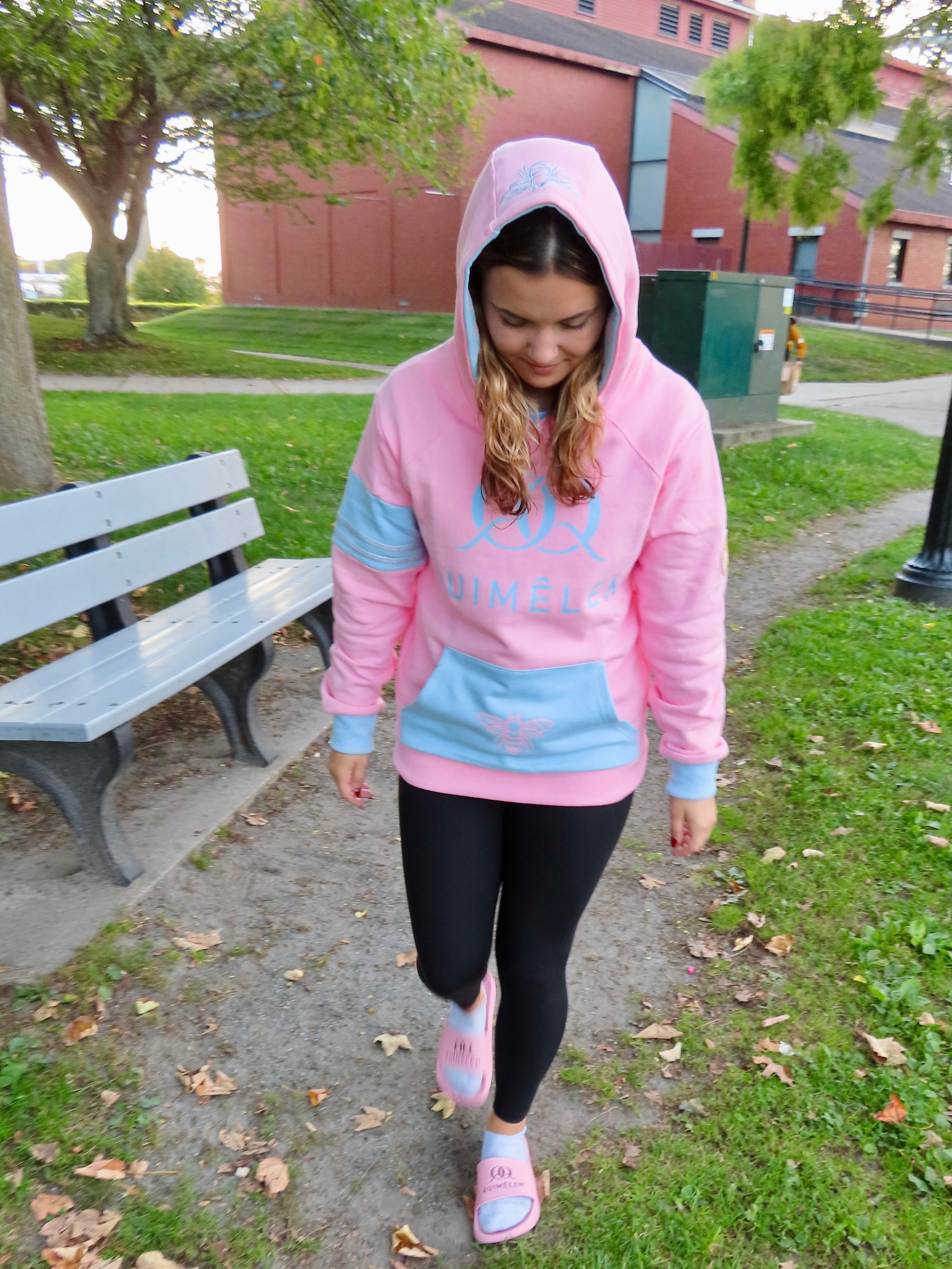 Women's Chest Logo Print Hooded Sweatshirt